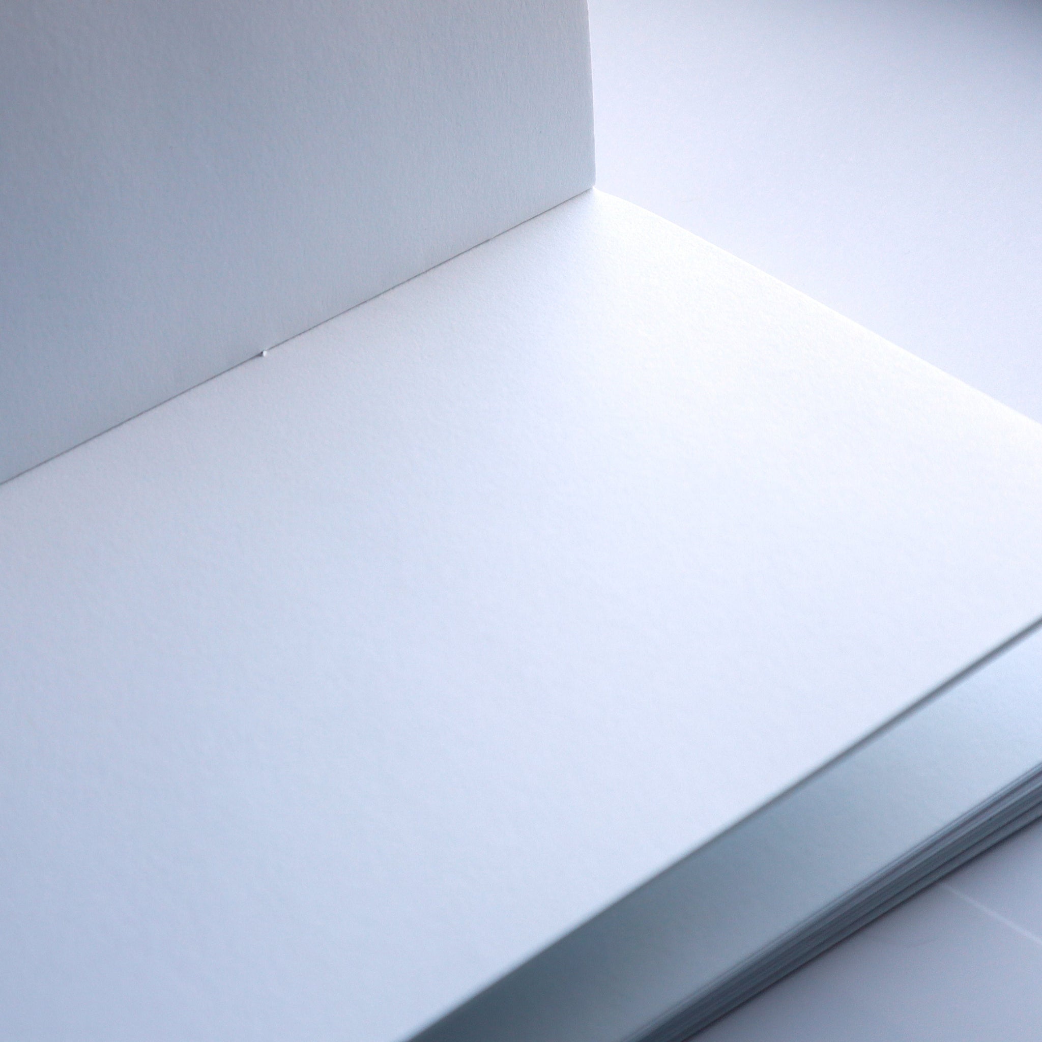 White, blank pages in a journal.